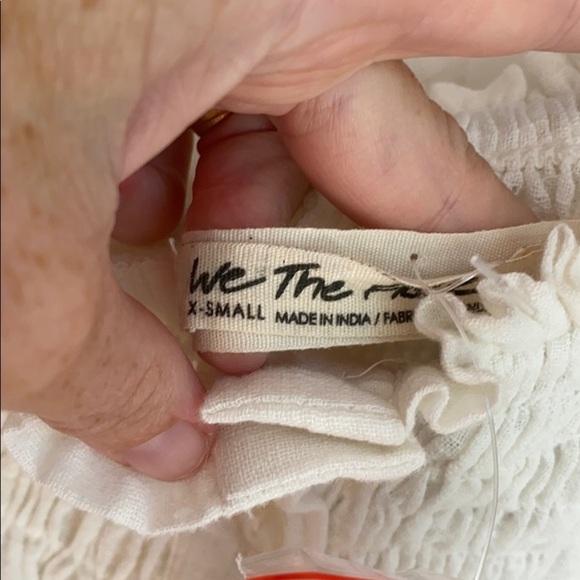 NWT Free People Dancing Til Dawn Off The Shoulder Crop Top XS - Picture 8 of 9